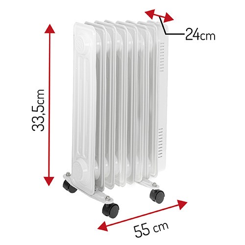Električni grijalica ADLER AD 7815 (unutarnja, bijela, 1500 W, na ulje)-8