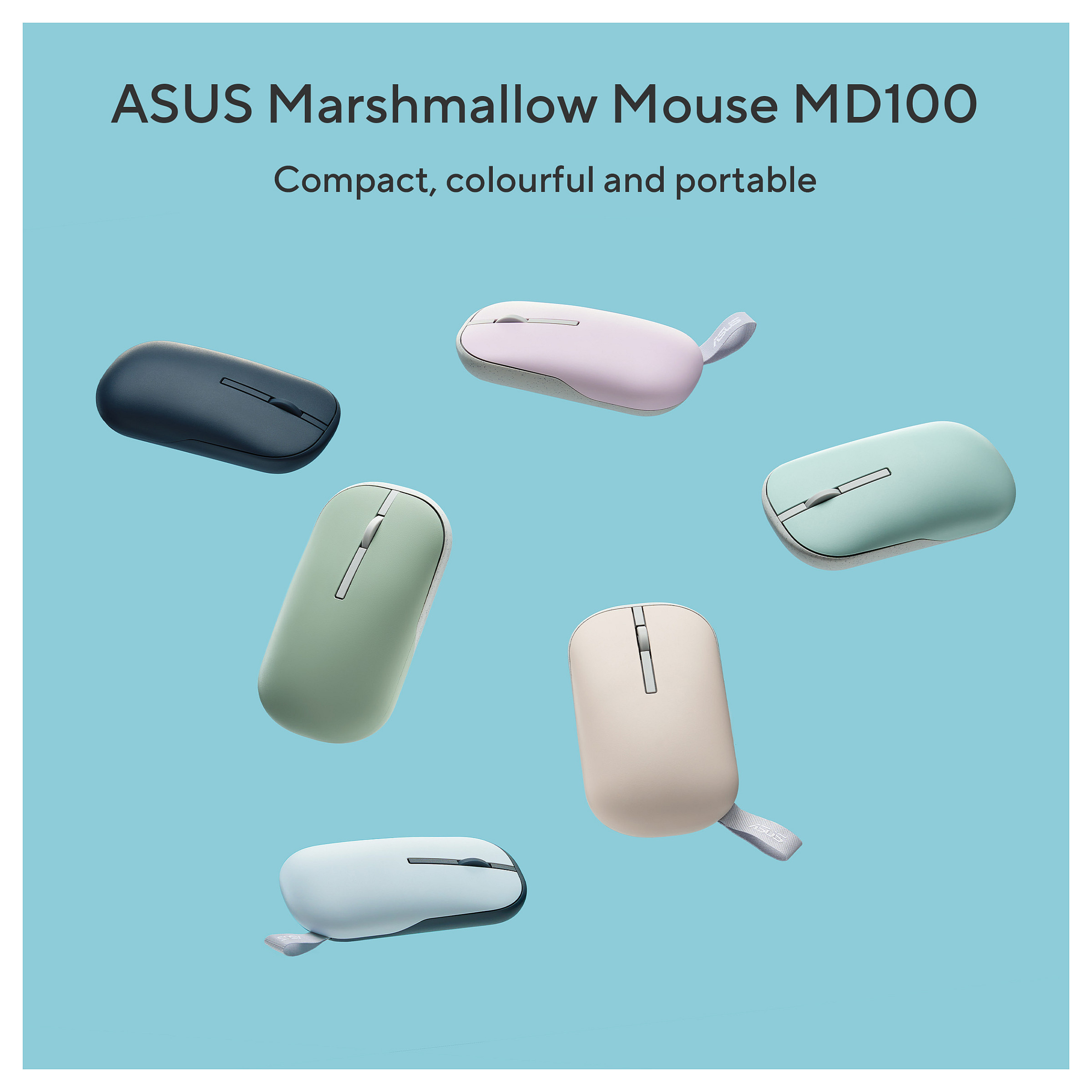 Miš ASUS Marshmallow MD100 ambidekstralni RF bežični + Bluetooth optički 1600 DPI-12