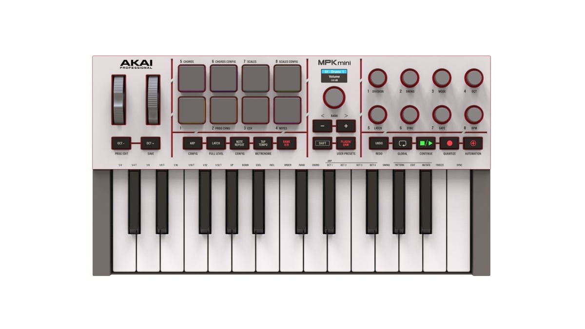 MIDI kontroler AKAI MPK Mini MK4 (bijeli)