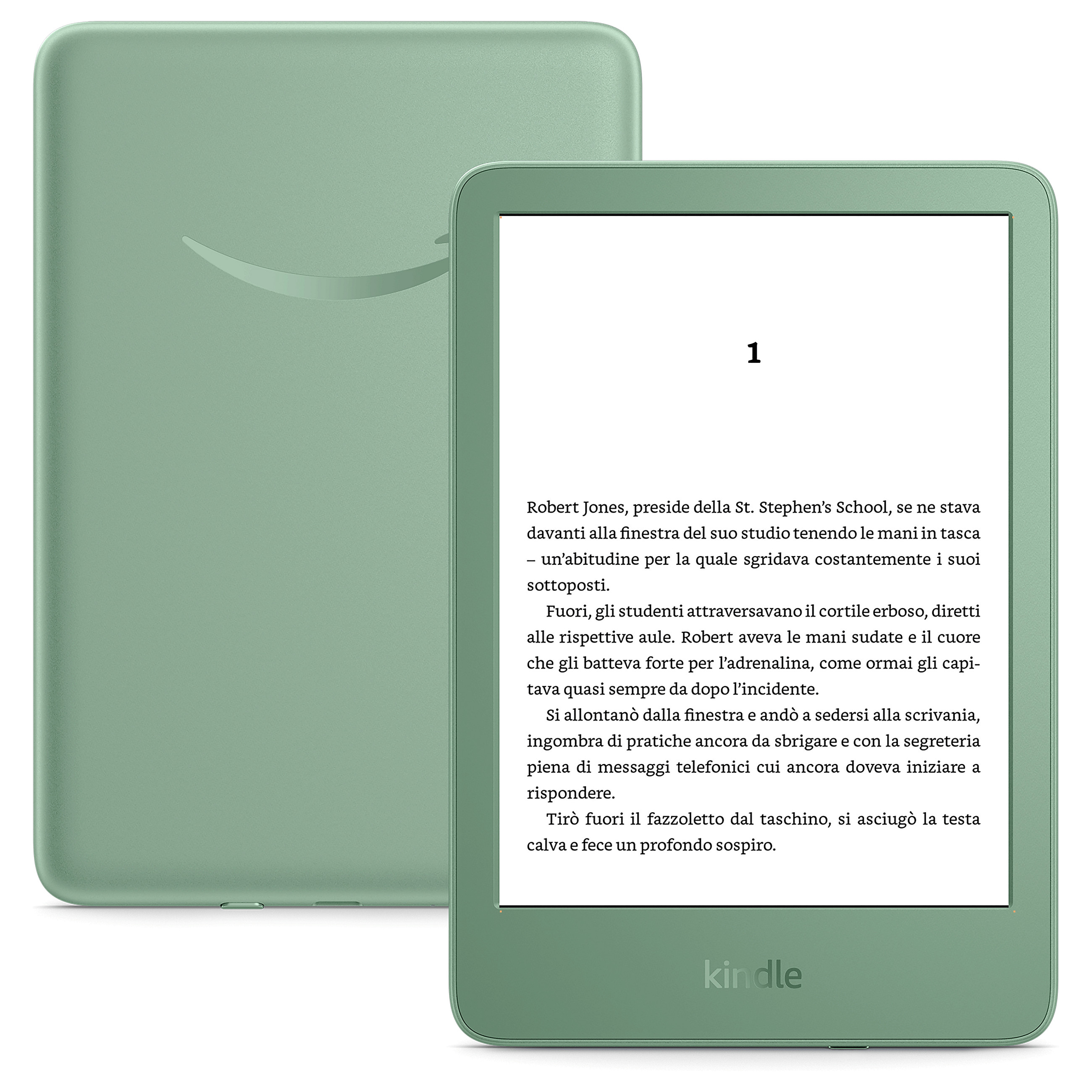E-reader AMAZON New Kindle (16 GB, s reklamama, Matcha)-0