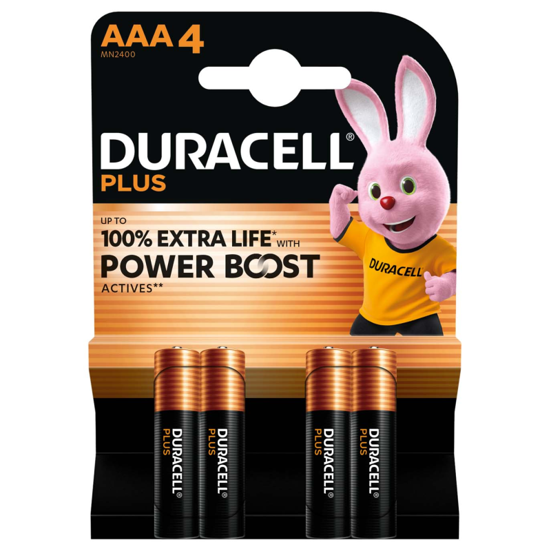 Baterije DURACELL Plus Power Boost MN2400 AAA BL4