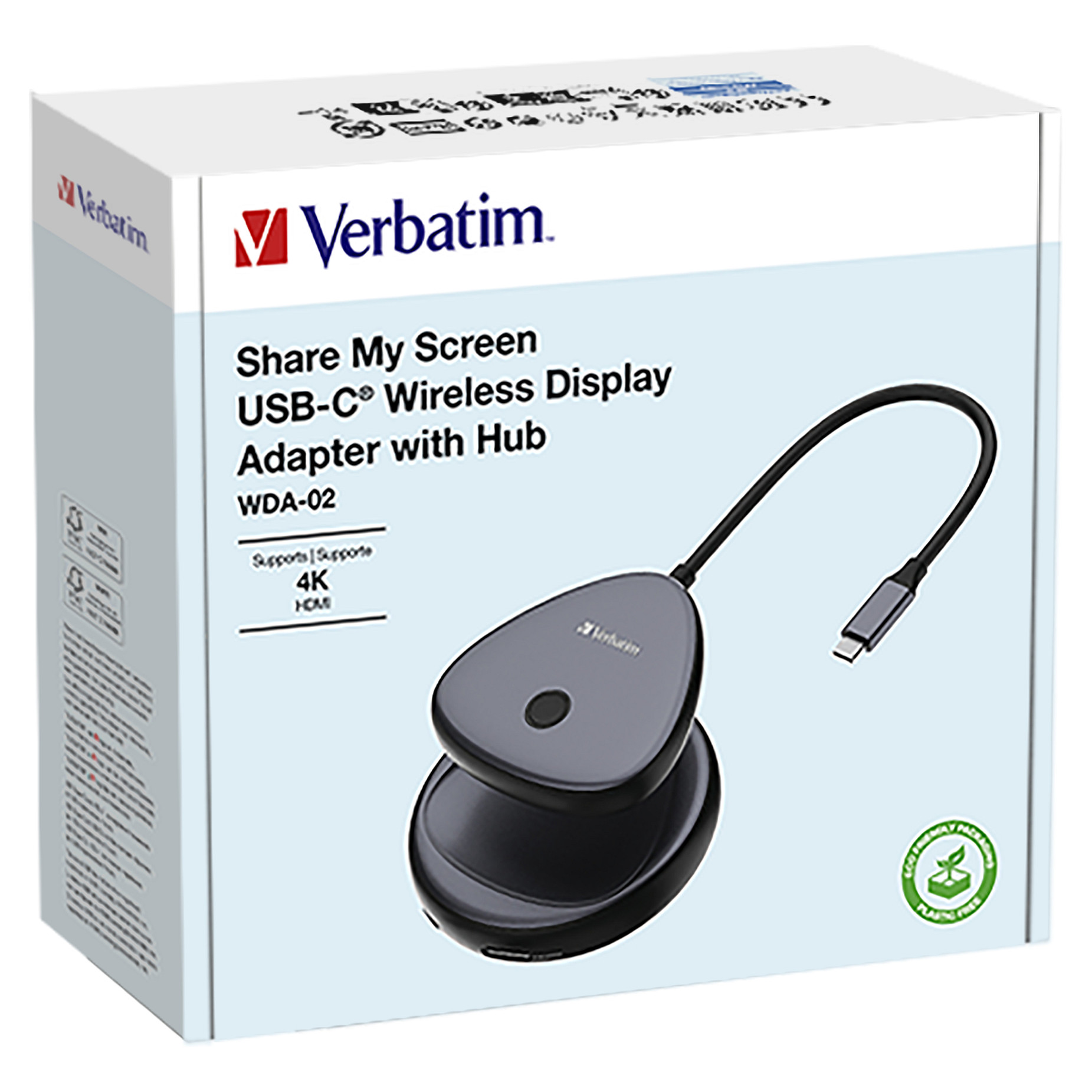 Adapter USB-C VERBATIM Share My Screen bežični Display 4K WDA-02-6