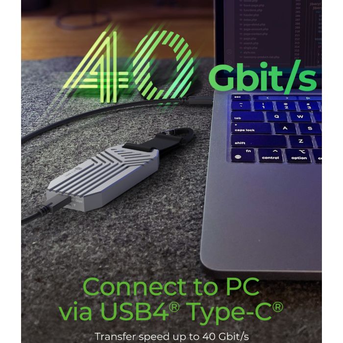 IcyBox IB-1919M-C42 USB4 Gen 3x2 ohišje za M.2 NVMe SSD-5