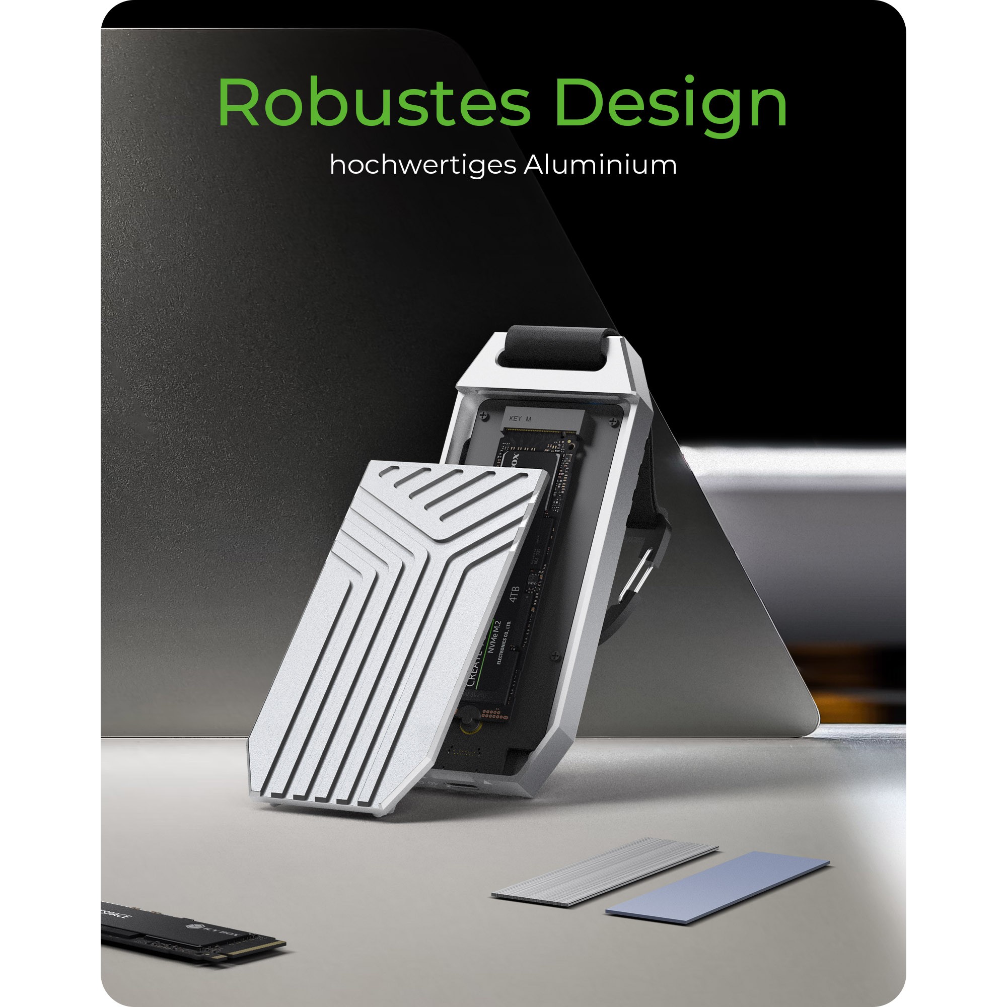 IcyBox IB-1919M-C42 USB4 Gen 3x2 ohišje za M.2 NVMe SSD-11
