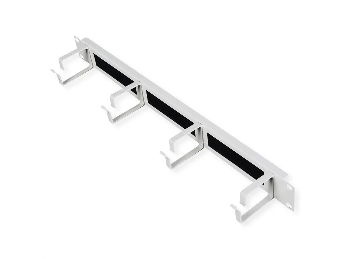 Roline 19" 1U organizator kablova, 4 nosača, brush strip. sivi-0