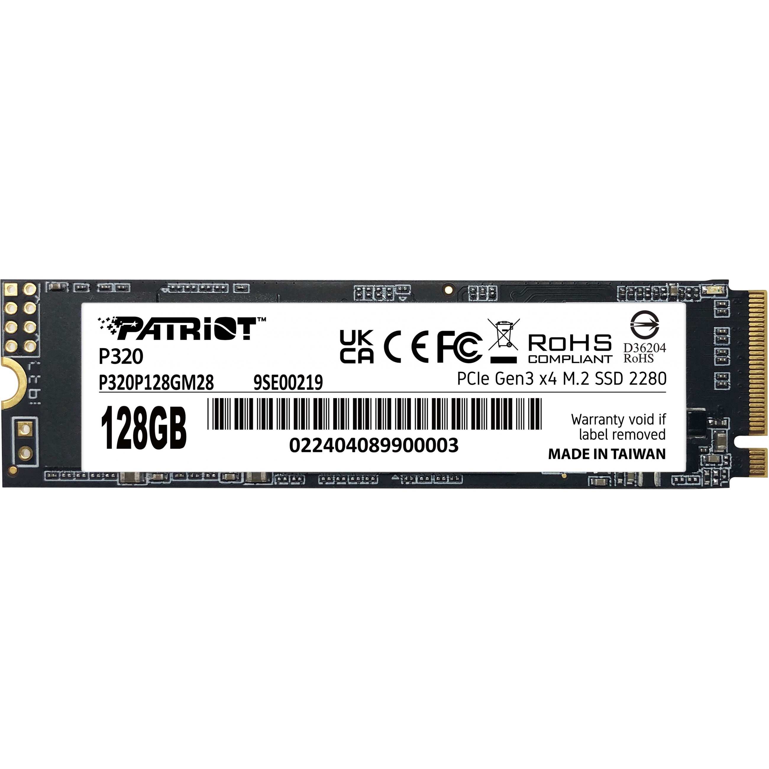 SSD PATRIOT Viper P320 M.2 PCI-Ex4 NVMe 128GB 1.6GB/s