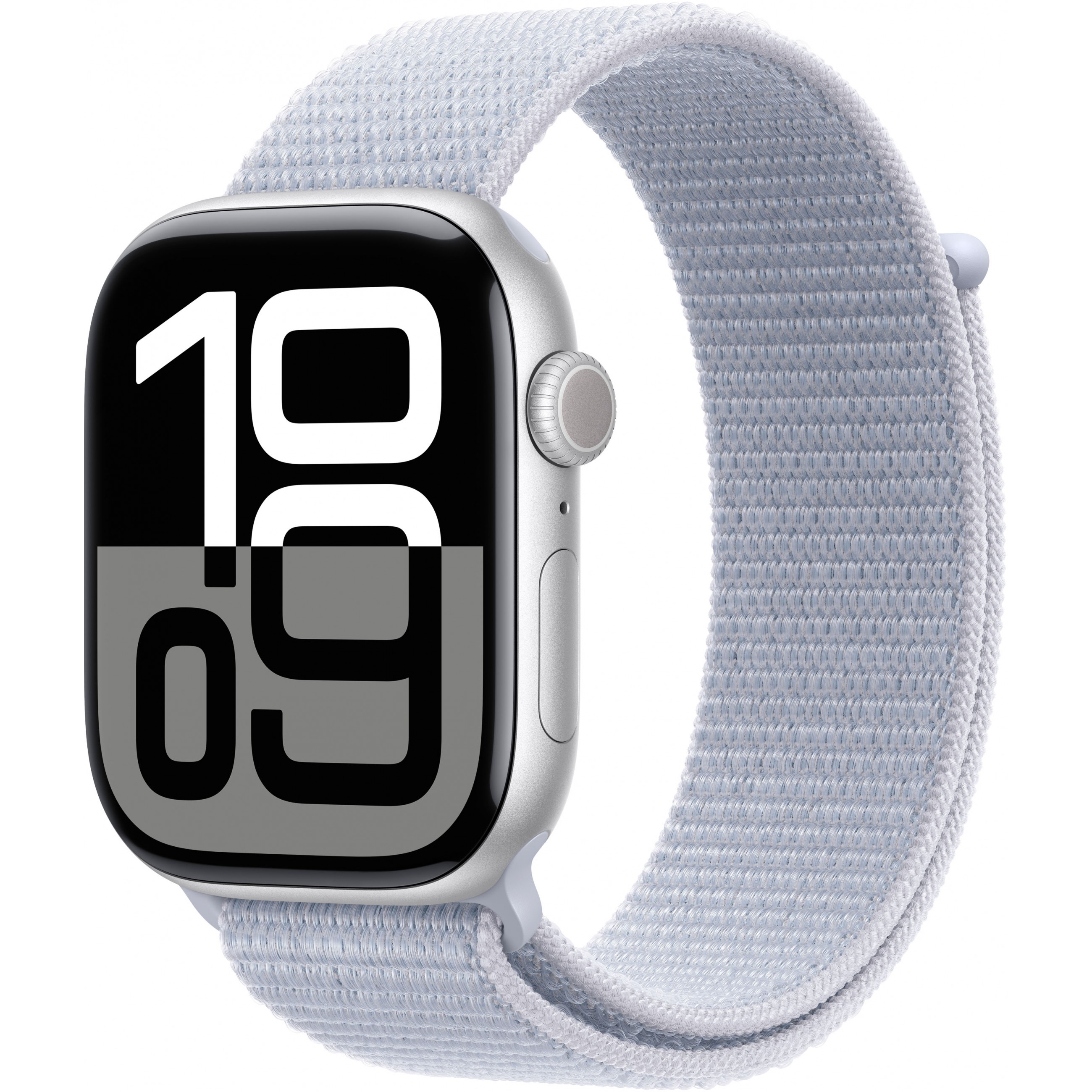 APPLE Watch Series 10 GPS 46mm Silver Aluminium Case with Blue Cloud Sport Loop-0