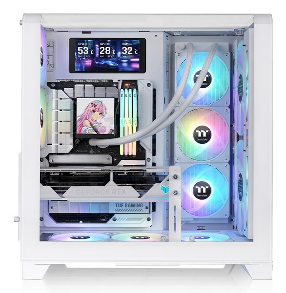 Kućište za računalo THERMALTAKE View 390 Air (Midi Tower, White, TG)-2