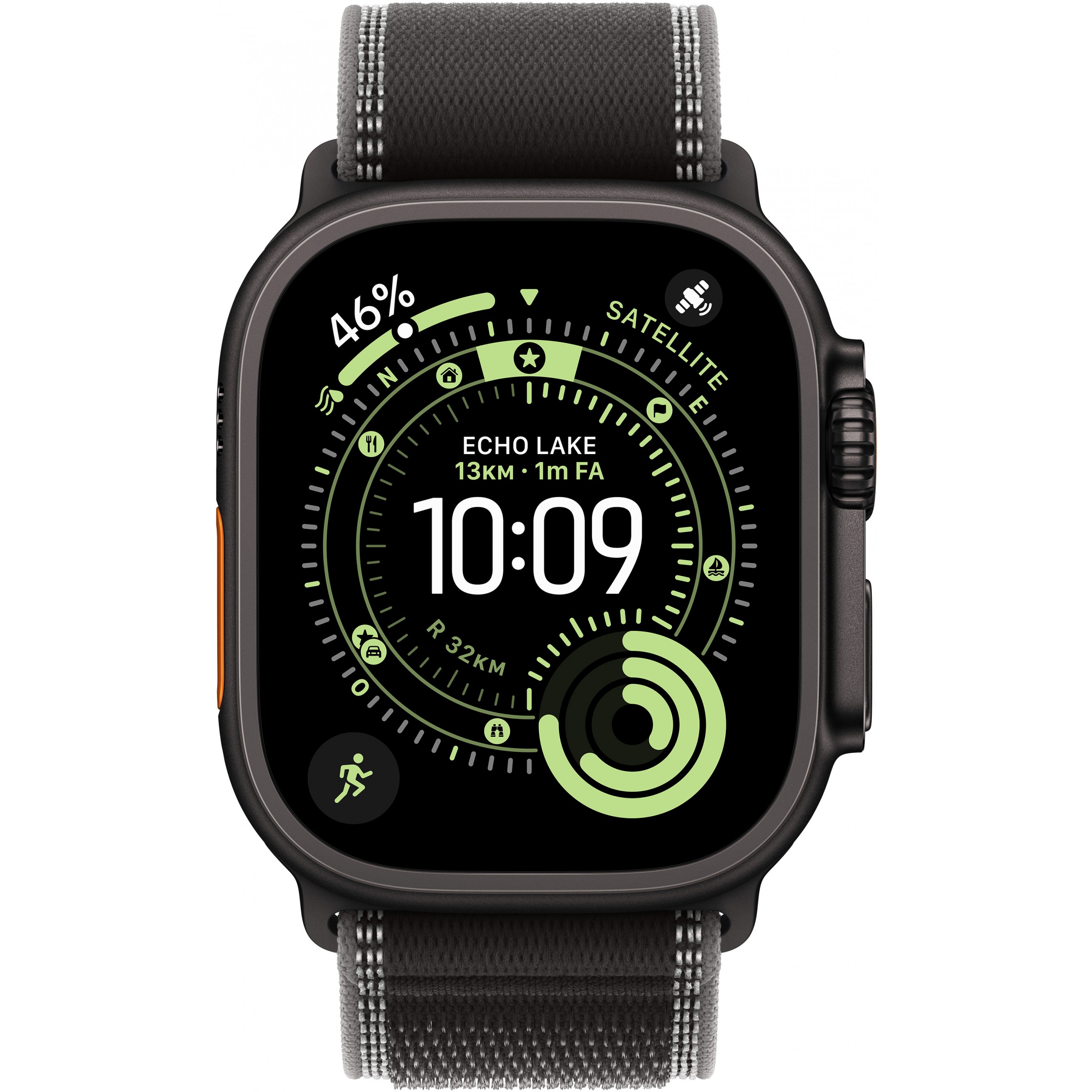 APPLE Watch Ultra 3 GPS + Cellular 49mm Black Titanium Case with Black/Charcoal Trail Loop - S/M-1