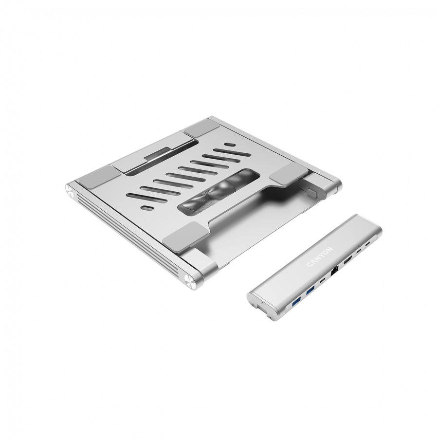 Laptop stolica CANYON CNS-SDS2 (TYPE C F to HDMI2.0, 2USB3.0, USBC3.0, RJ45, PD, Aluminij+ABS+PS)-1