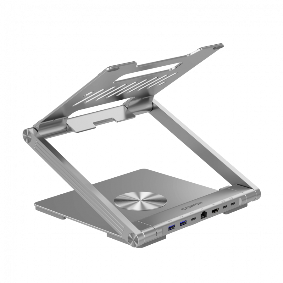Laptop stolica CANYON CNS-SDS2 (TYPE C F to HDMI2.0, 2USB3.0, USBC3.0, RJ45, PD, Aluminij+ABS+PS)-10