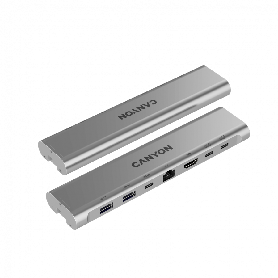 Laptop stolica CANYON CNS-SDS2 (TYPE C F to HDMI2.0, 2USB3.0, USBC3.0, RJ45, PD, Aluminij+ABS+PS)-14