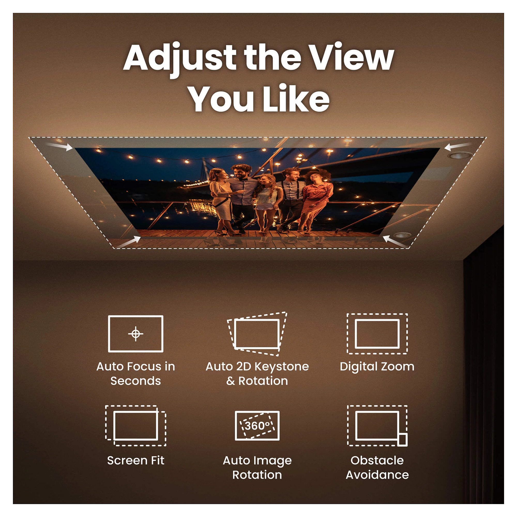 Prijenosni projektor BENQ GV32 (Full HD, 500 ANSI, Android TV, 2.1 zvuk, Wi-Fi)-5