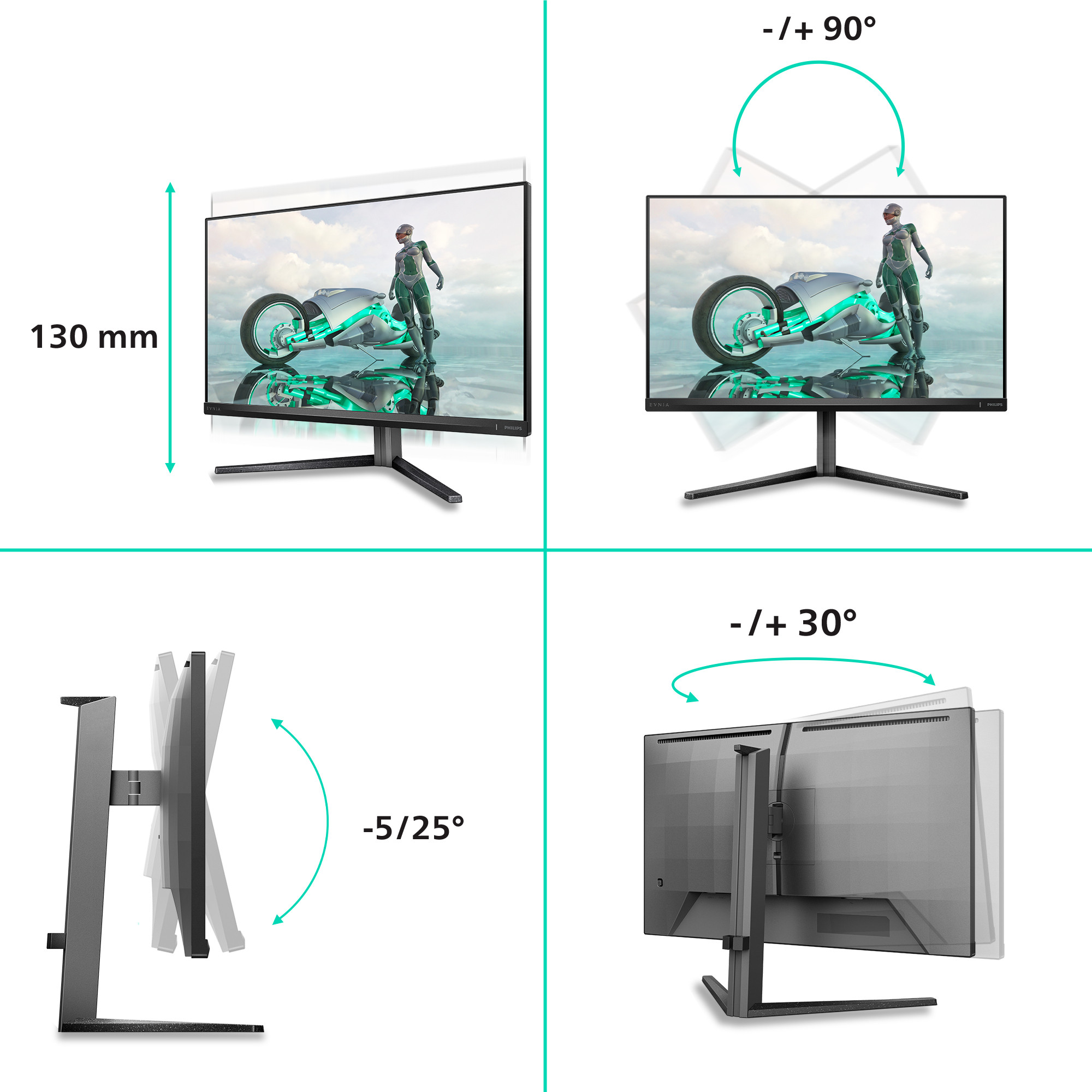 Monitor PHILIPS 27" 68.5cm 1609 2xHDMI+DP+USB-5