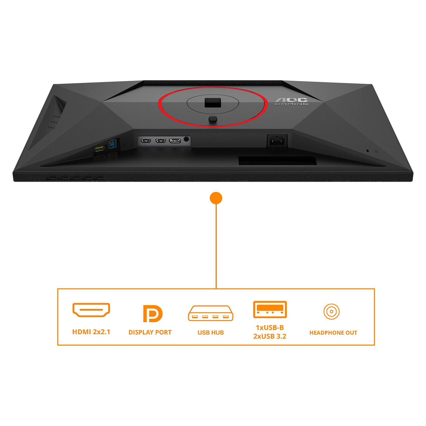 Monitor AOC Q27G4SRU (27", HDMI/DP/USB, Crvena)-11