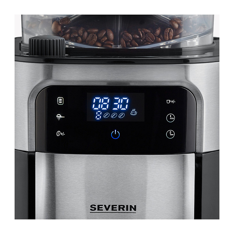Aparat za filter kavu s mlincem SEVERIN KA 4814 (10 šalica, 1000W, stakleni vrč, timer)-3