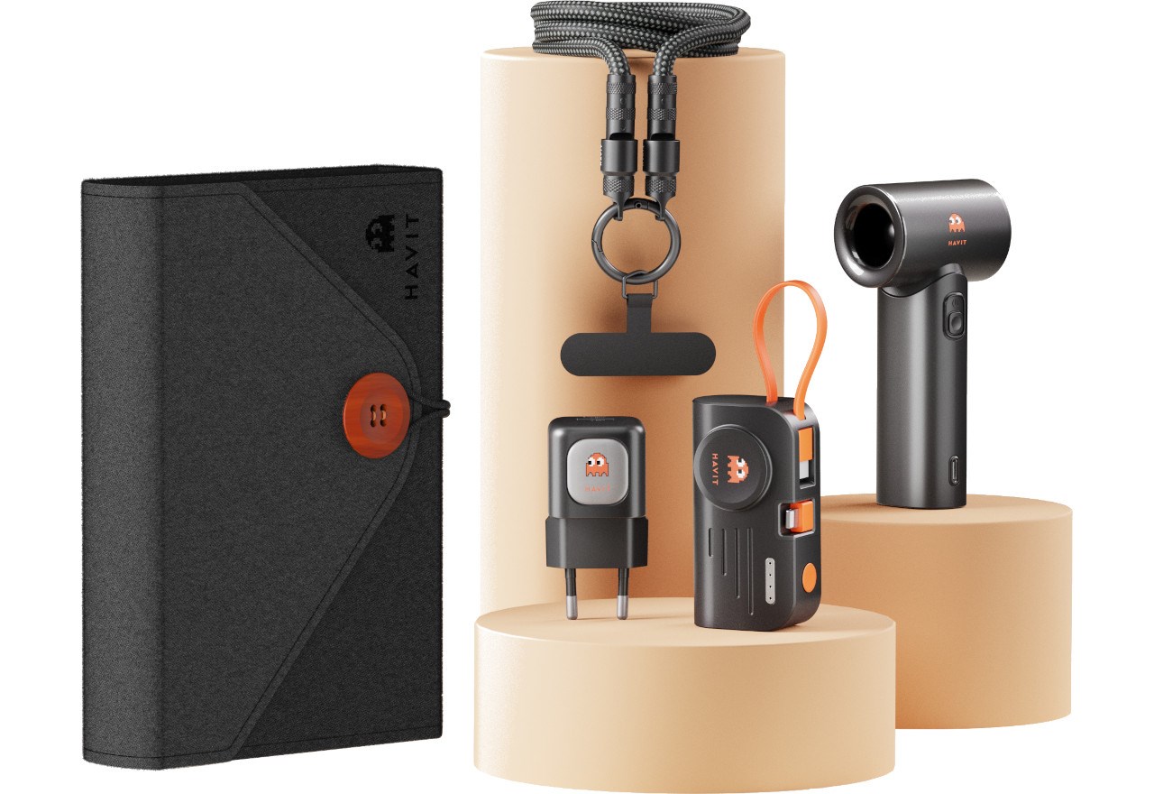 Set za putovanje HAVIT STK011 (putni punjač, power bank, USB-C kabel, ručni ventilator)