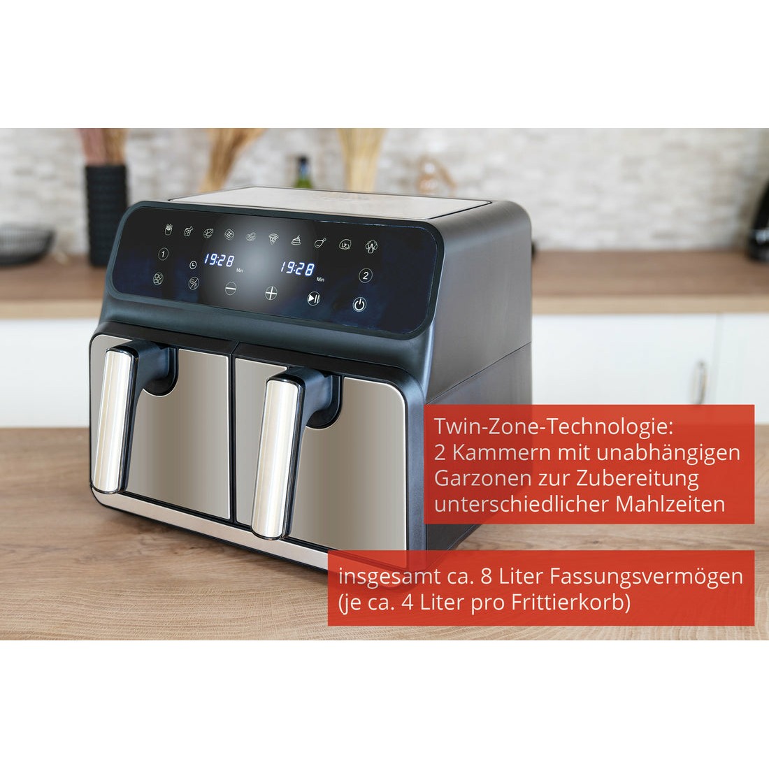 Fryer UNOLD 58685 Double 8 L 1700 W crna, siva-6