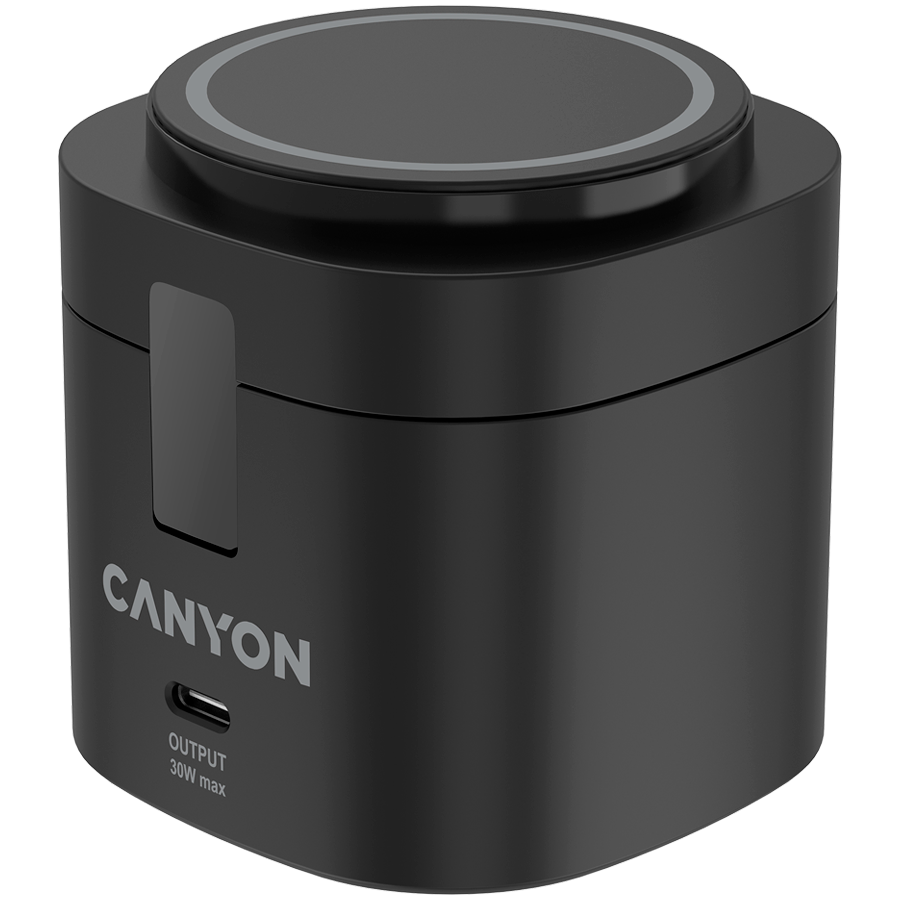 Bežični punjač CANYON CNS-WCS405B (4 u 1, 30W max, crni)