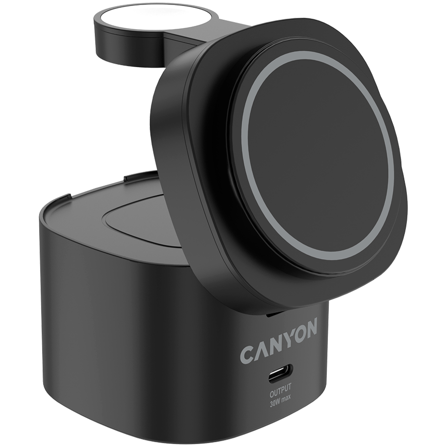 Bežični punjač CANYON CNS-WCS405B (4 u 1, 30W max, crni)-2