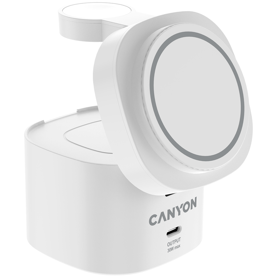 Bežični punjač CANYON CNS-WCS405W (4 u 1, 30W, bijeli)-2