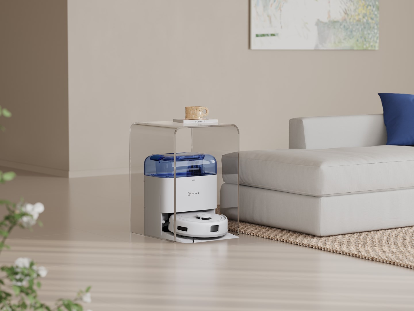 Robot usisavač ECOVACS Deebot MINI Blue (1.4 L, bez vrećice, plava, bijela)-10