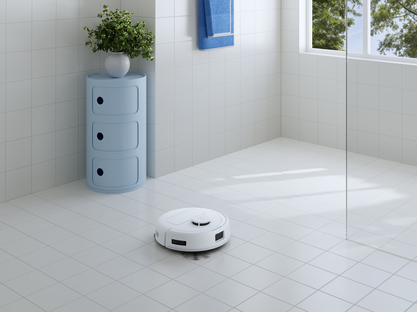 Robot usisavač ECOVACS Deebot MINI Blue (1.4 L, bez vrećice, plava, bijela)-11