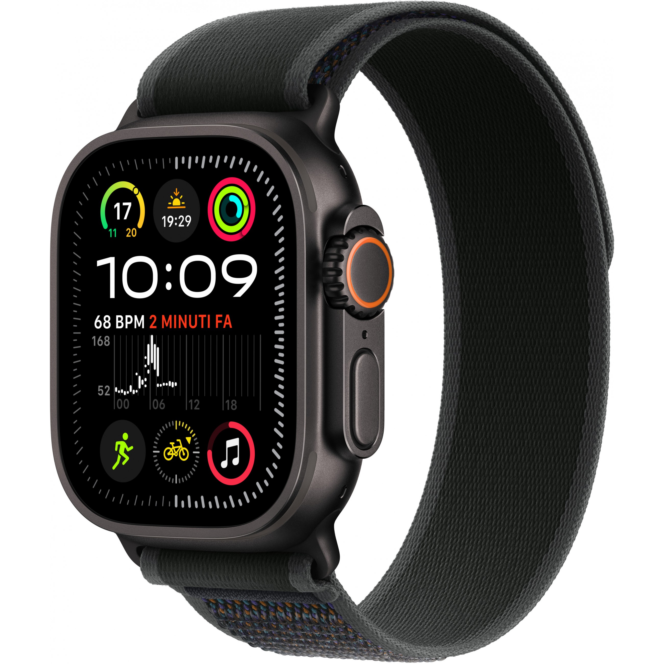 APPLE Watch Ultra 2 GPS + Cellular 49mm Black Titanium Case with Black Trail Loop - M/L-0