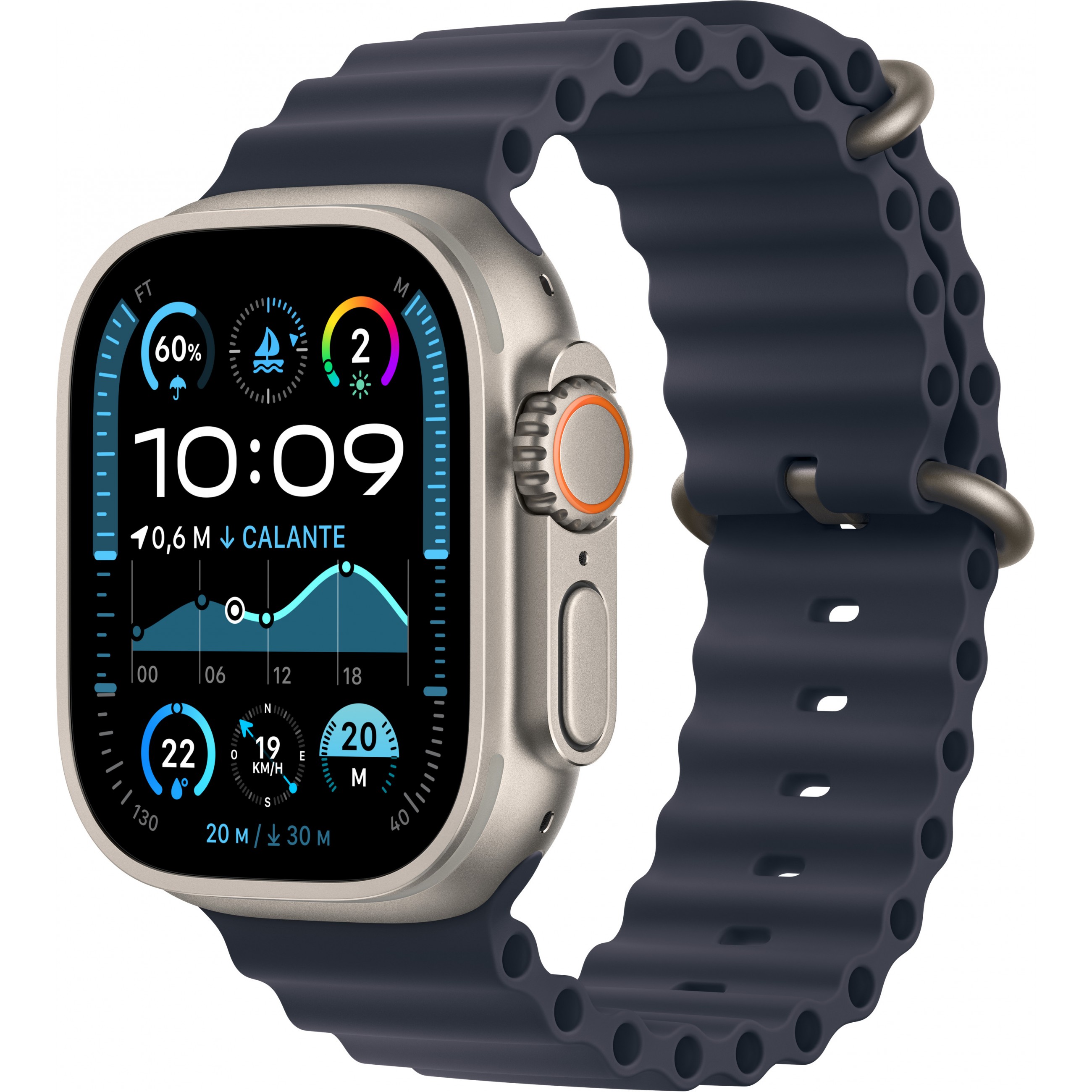 Pametni sat APPLE Watch Ultra 2 GPS + Cellular 49mm Natural Titanium Case with Navy Ocean Band-0