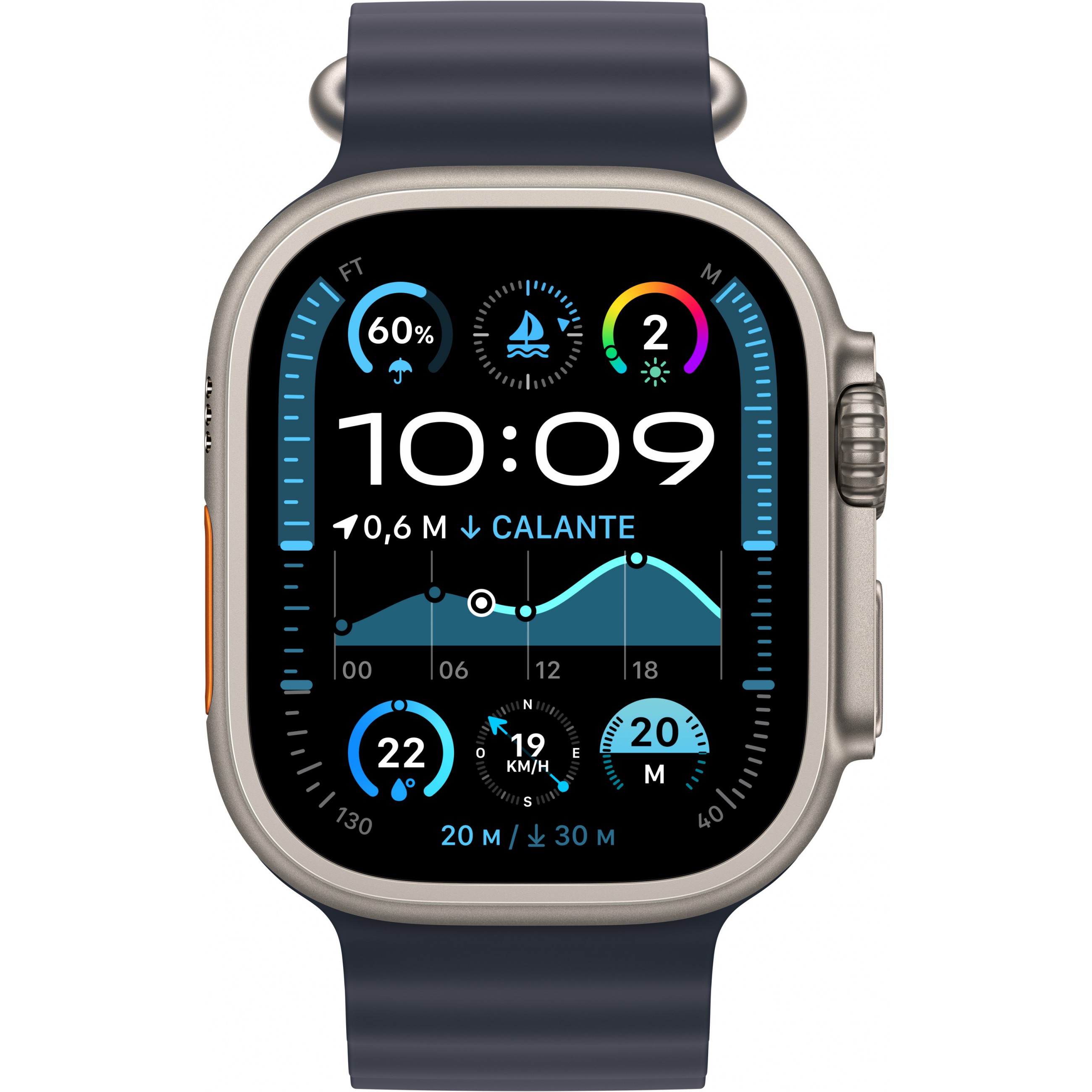 Pametni sat APPLE Watch Ultra 2 GPS + Cellular 49mm Natural Titanium Case with Navy Ocean Band-1