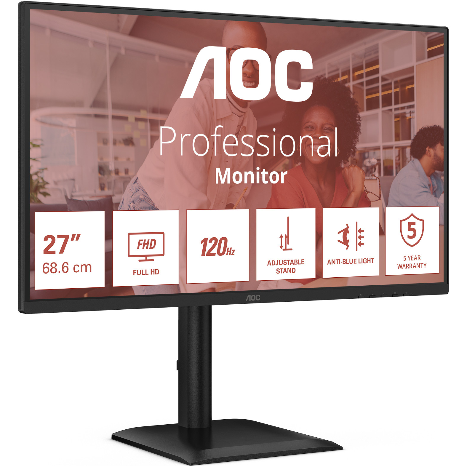 Monitor AOC 27E4U (27", 1920 x 1080, Full HD, LED, crna)-12