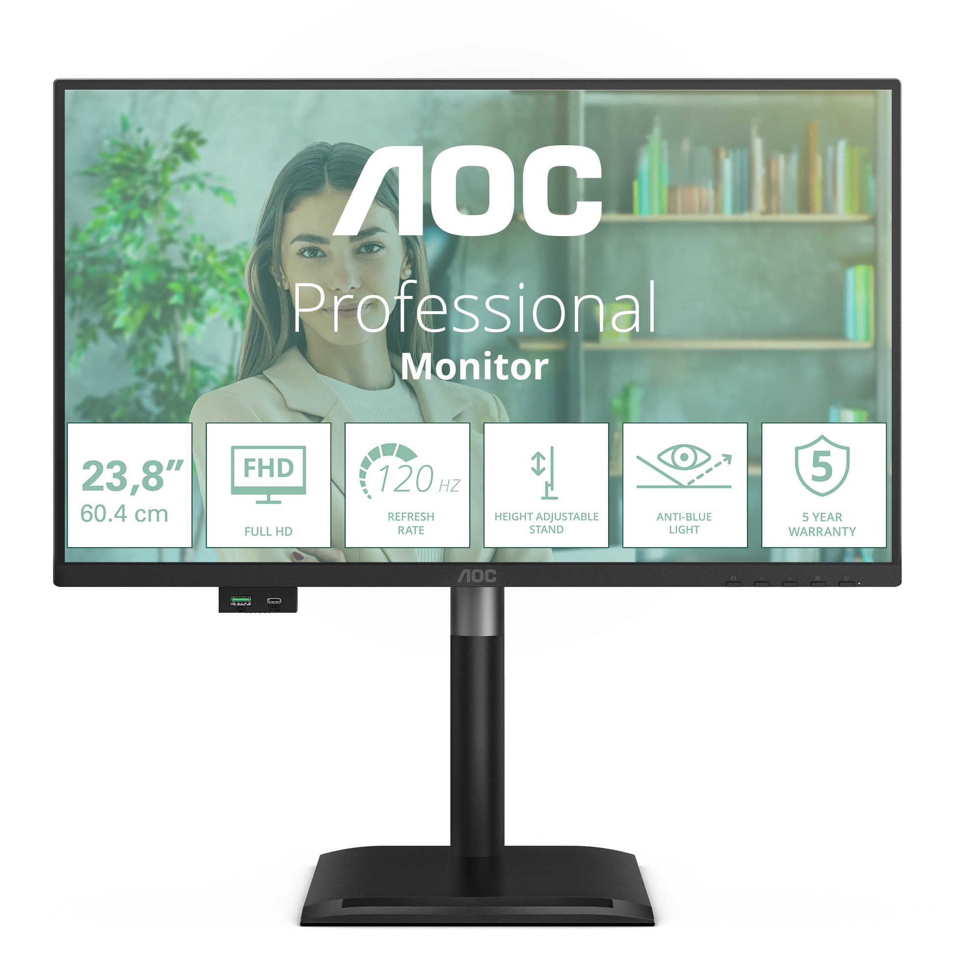 Monitor AOC 24P4U (23.8", 1920 x 1080, Full HD, crna)-12