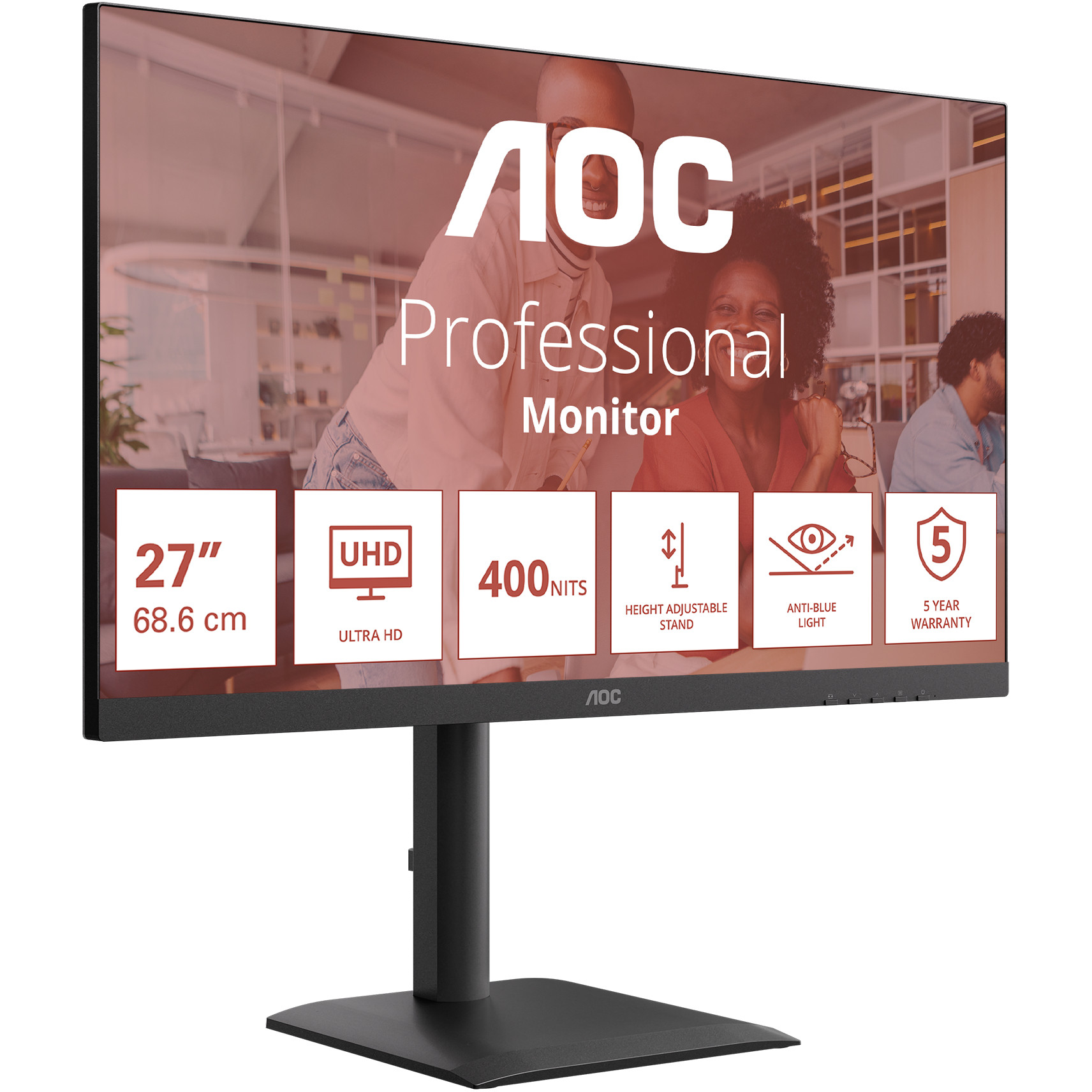 Monitor AOC U27E4CV (27", 4K Ultra HD, LED, 3840 x 2160 piksela, crna)-12