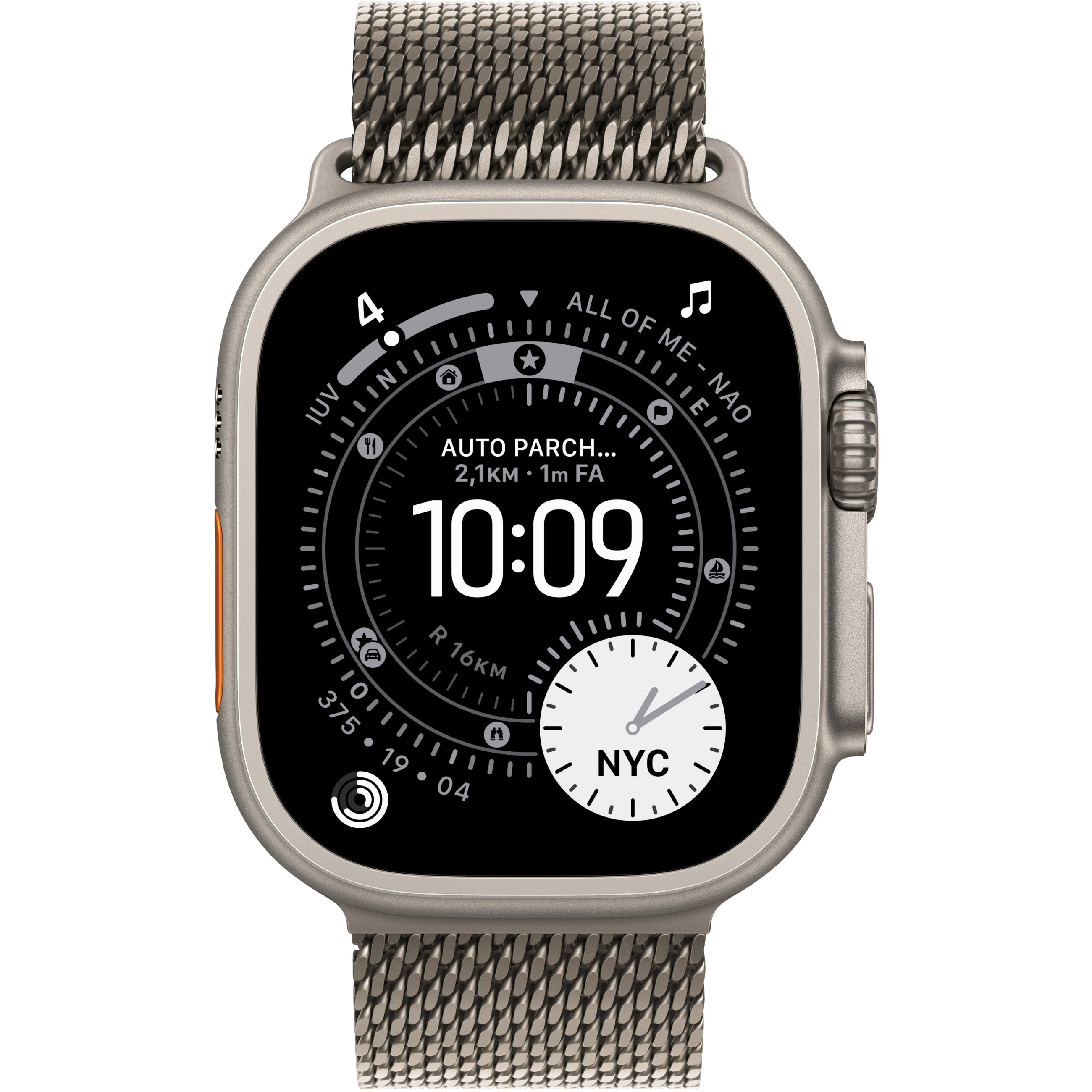 APPLE Watch Ultra 3 GPS + Cellular 49mm Natural Titanium Case with Natural Titanium Milanese Loop - Small