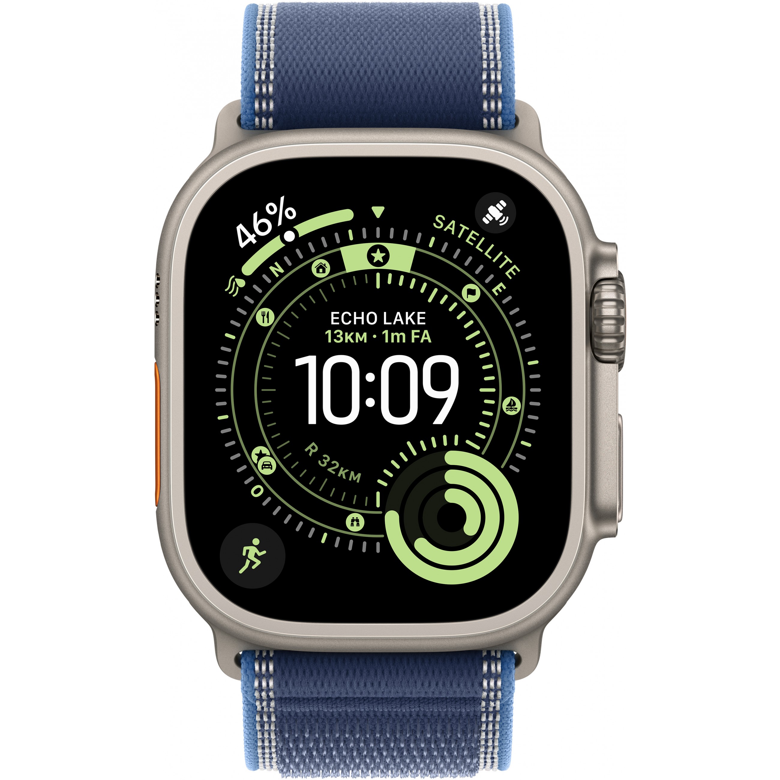 APPLE Watch Ultra 3 GPS + Cellular 49mm Natural Titanium Case with Blue/Bright Blue Trail Loop - S/M-1
