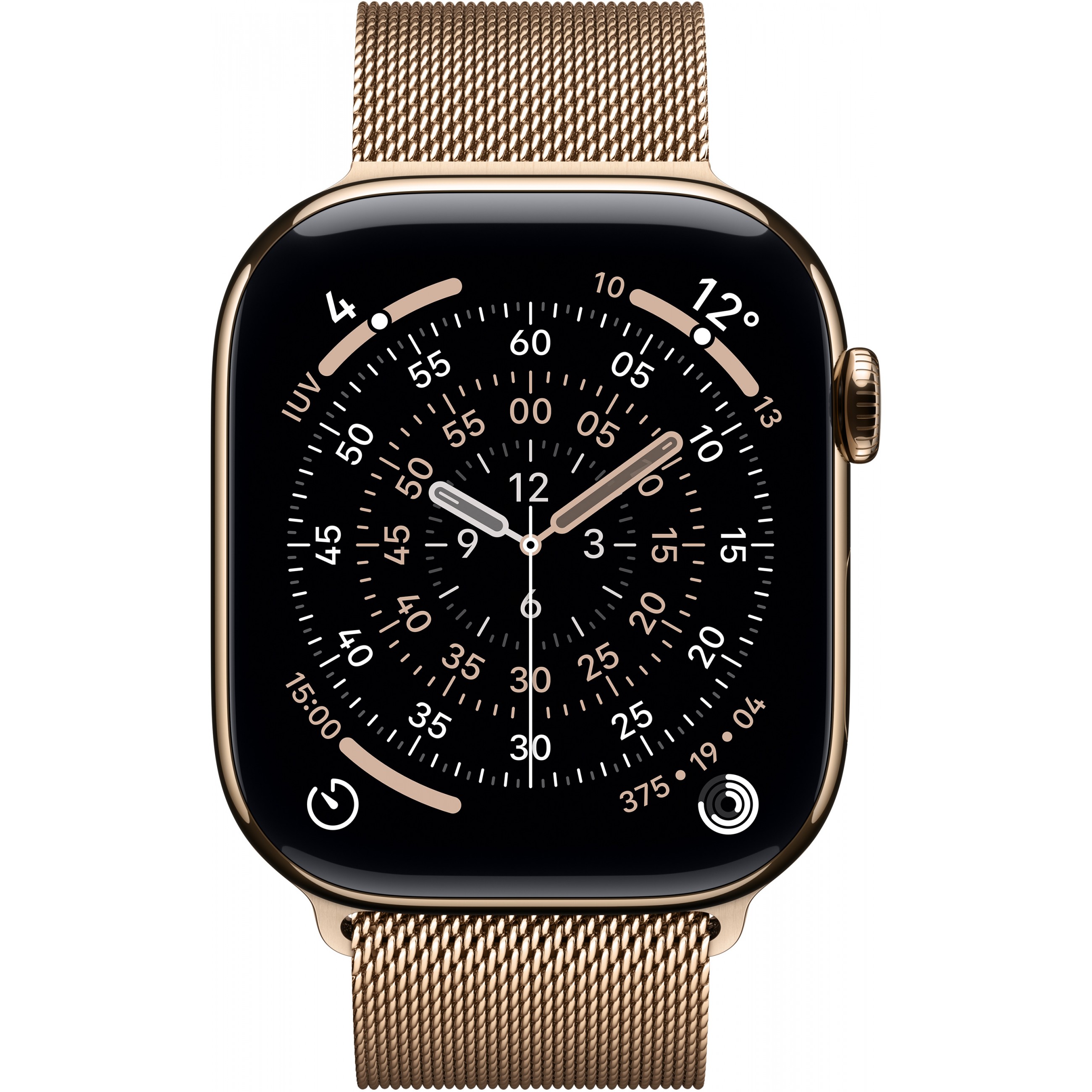 APPLE Watch Series 11 GPS + Cellular 46mm Gold Titanium Case with Gold Milanese Loop - M/L-1