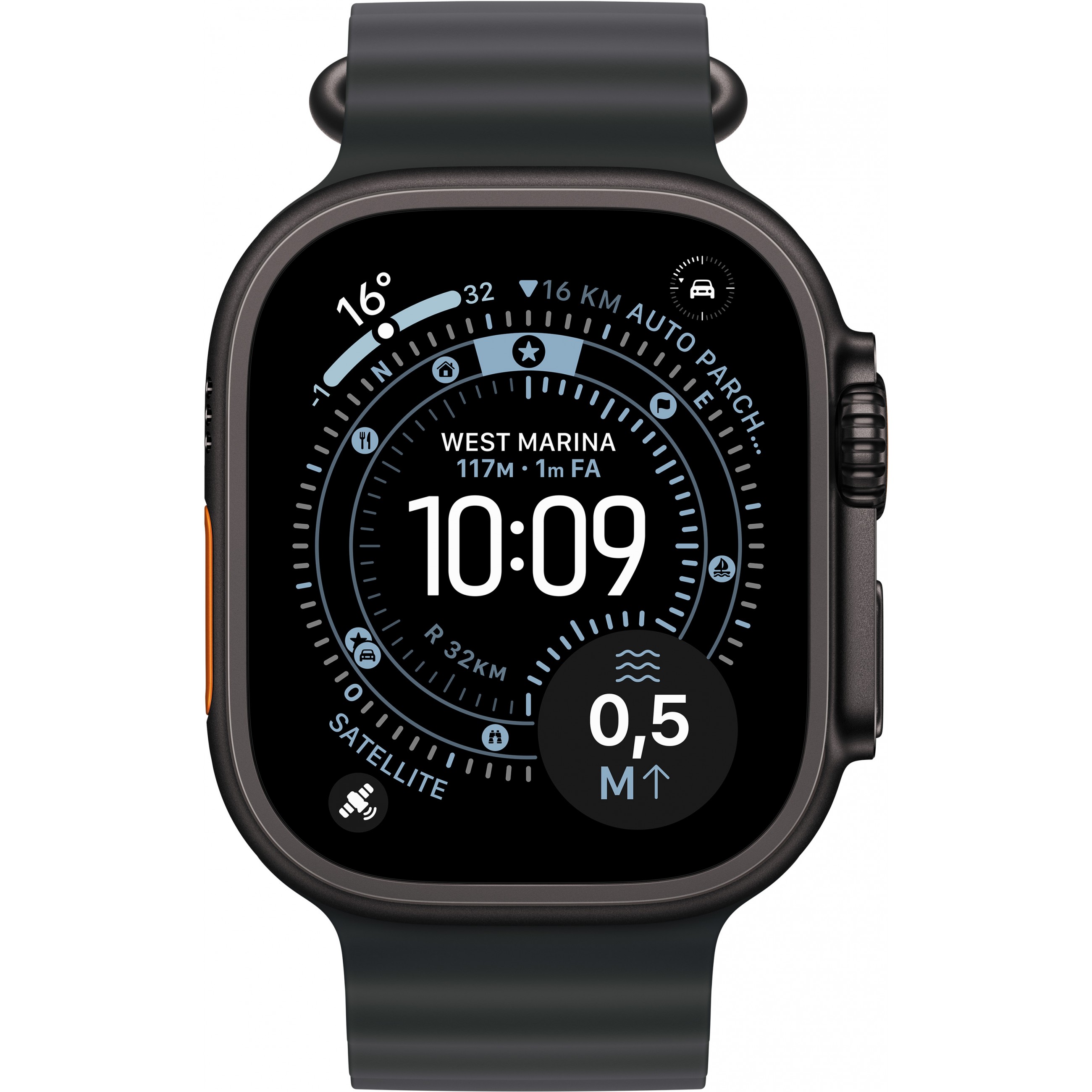 Sat APPLE Watch Ultra 3 GPS + Cellular 49mm (Crni Titanijum, Crni Ocean remen)-1