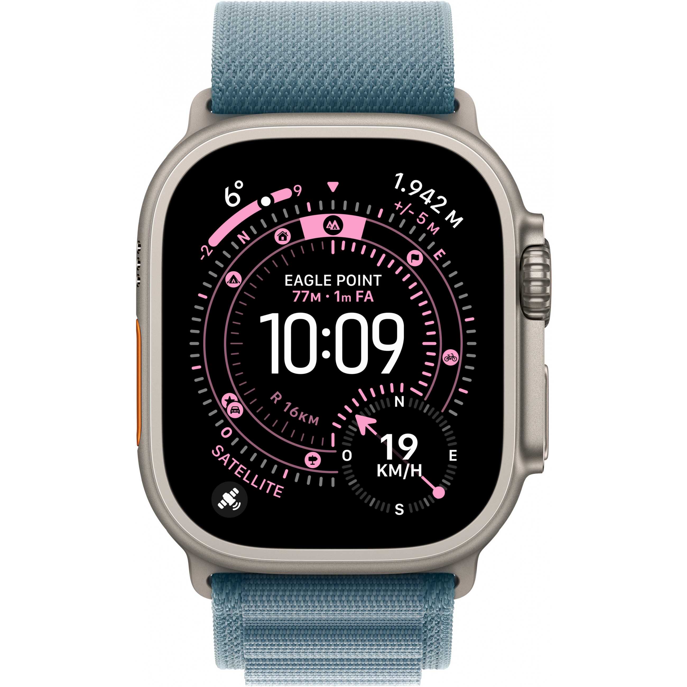 APPLE Watch Ultra 3 GPS + Cellular 49mm Natural Titanium Case with Light Blue Alpine Loop - Small-1