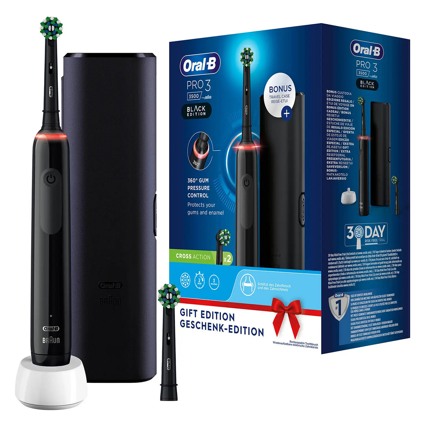 Oral-B Pro 3 3500 Adult Rotating toothbrush Black-0
