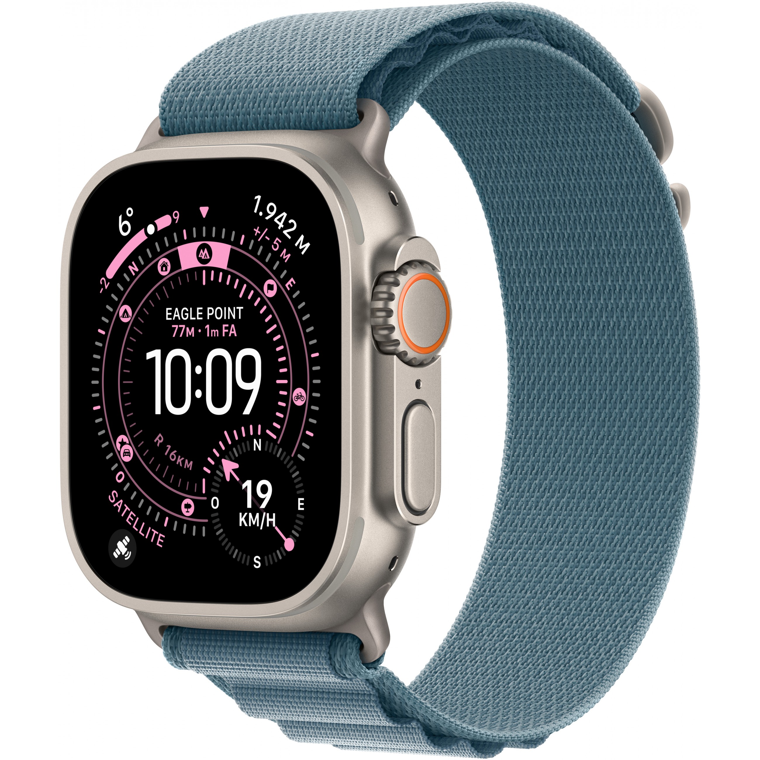 APPLE Watch Ultra 3 GPS + Cellular 49mm Natural Titanium Case with Light Blue Alpine Loop - Large-0