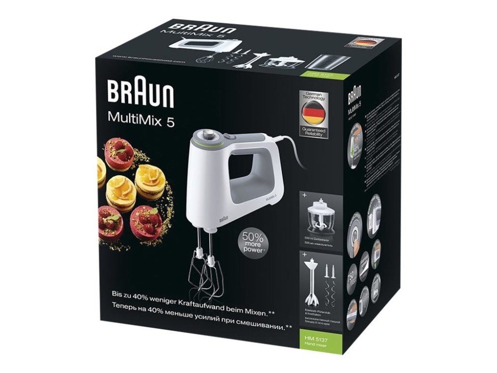 Mikser za ruku BRAUN MultiMix 5 HM 5137WH (750 W)