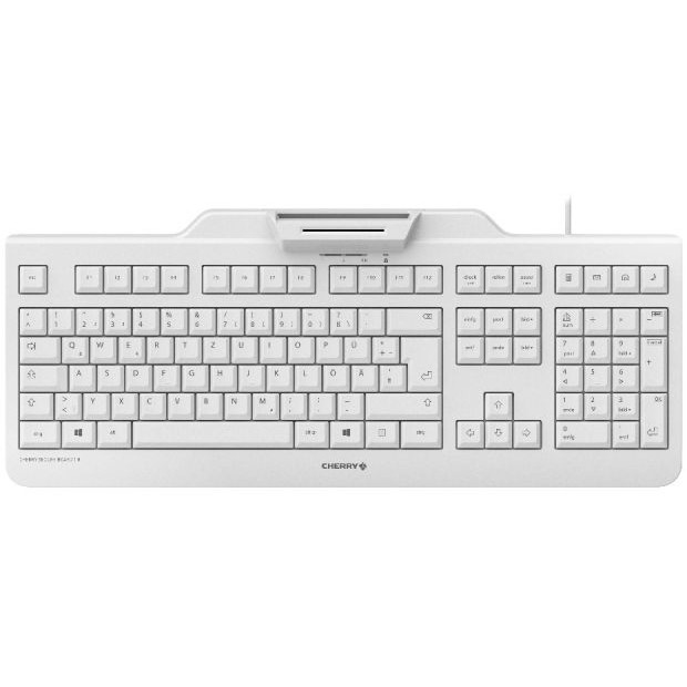 Tipkovnica CHERRY SECURE BOARD 1.0 Corded DE bijela – internacionalna non HR tipkovnica