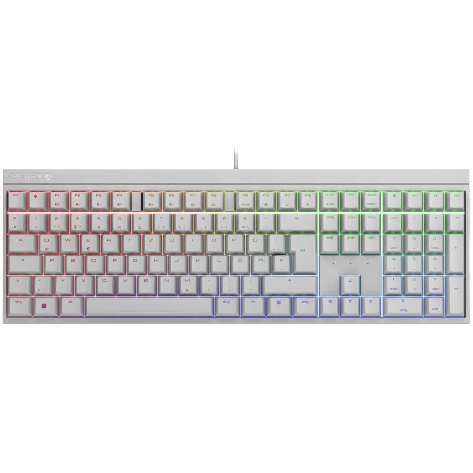 Tipkovnica CHERRY MX 2.0S RGB bijela – internacionalna non HR tipkovnica