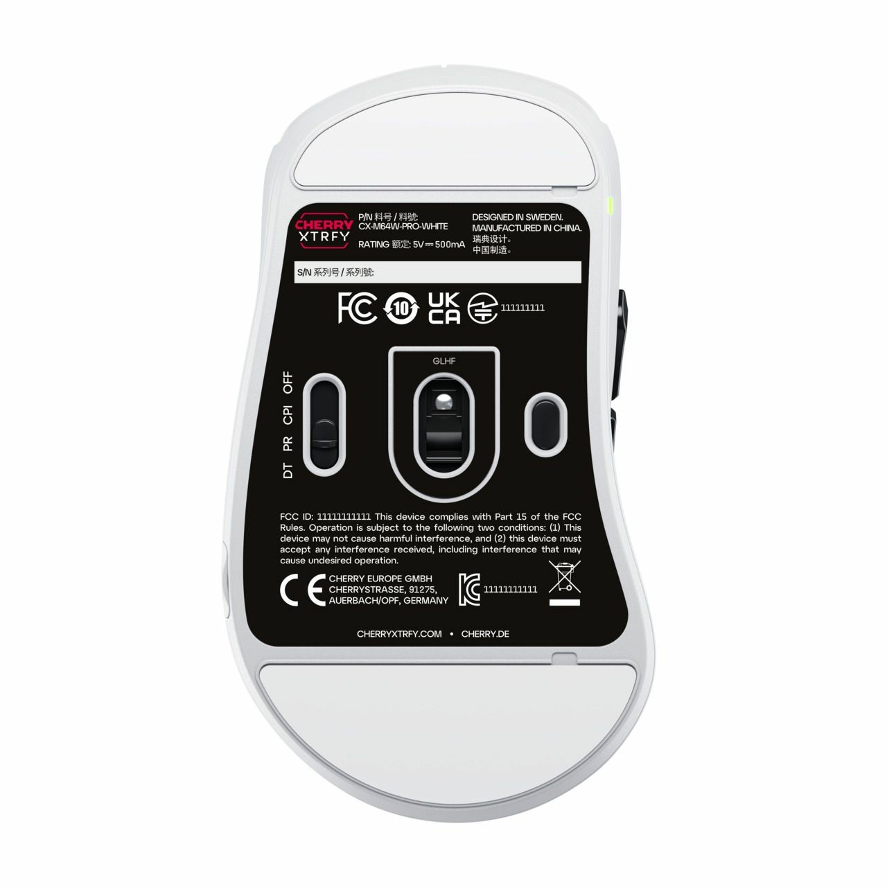 Bežična miš CHERRY XTRFY CX-M64W-PRO-WHITE-6