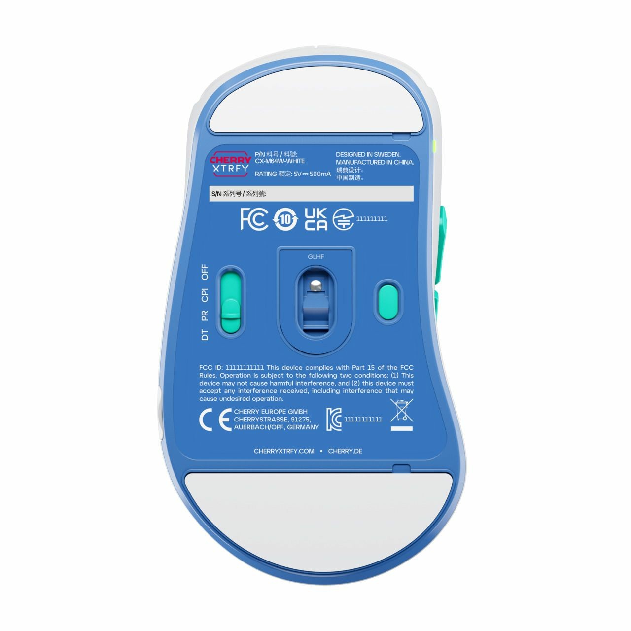 Miš CHERRY XTRFY M64 White bežični-6