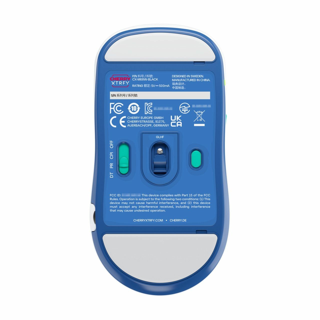 Miš CHERRY XTRFY M68 bežični Mouse bijeli-6