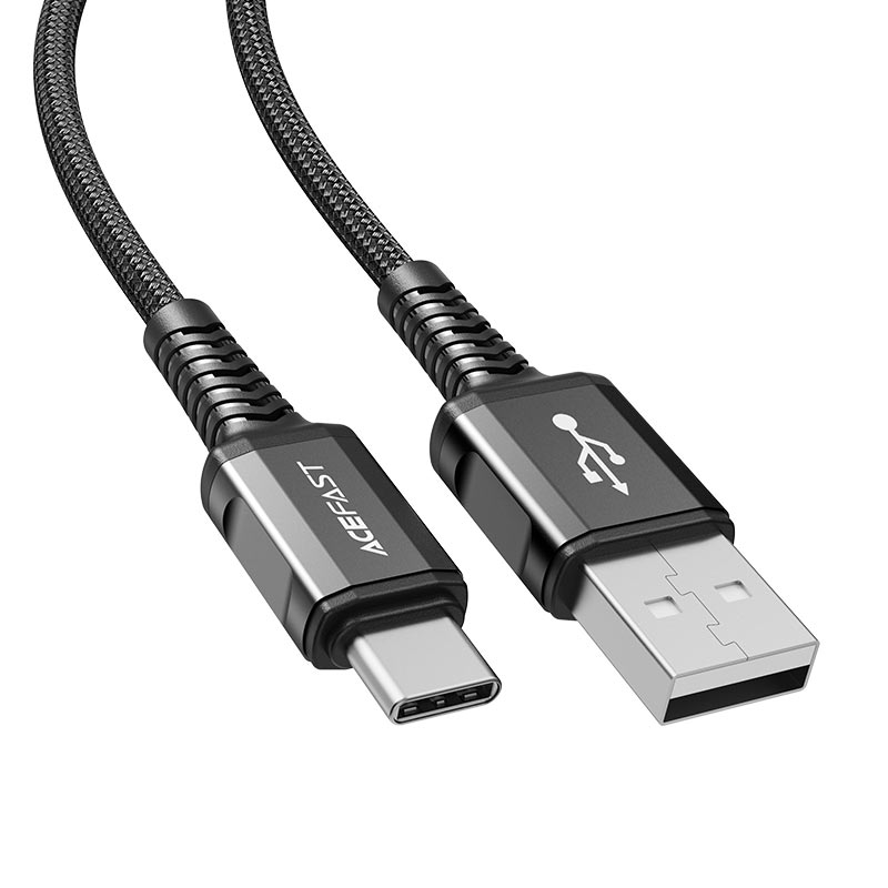 USB kabel ACEFAST USB-A<>USB-C, Alumin. cable - BLACK-0