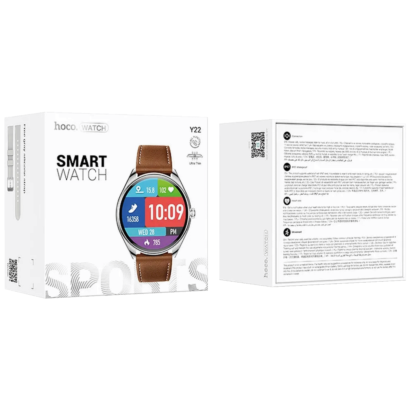 hoco. Pametni sat, 1.43" AMOLED, Bluetooth, IP67 - Y22 Silver-3