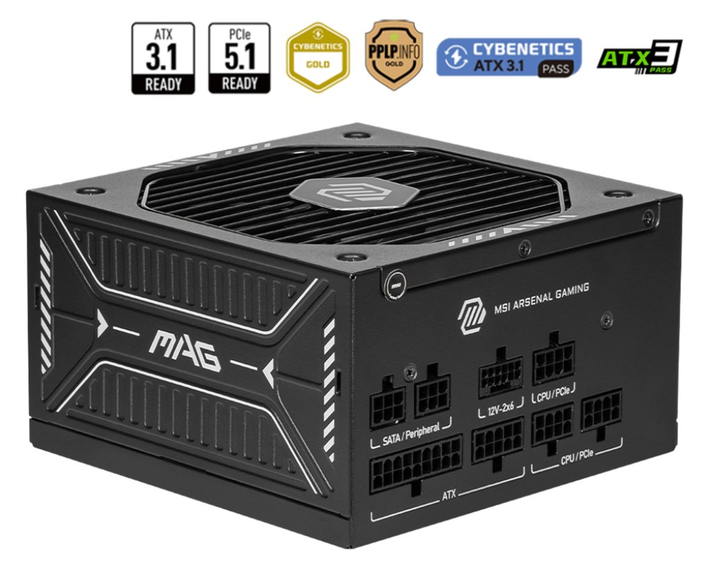 Napajanje MSI MAG A750GLS PCIE5 (750W, 80+ Gold, ATX 3.1)-0