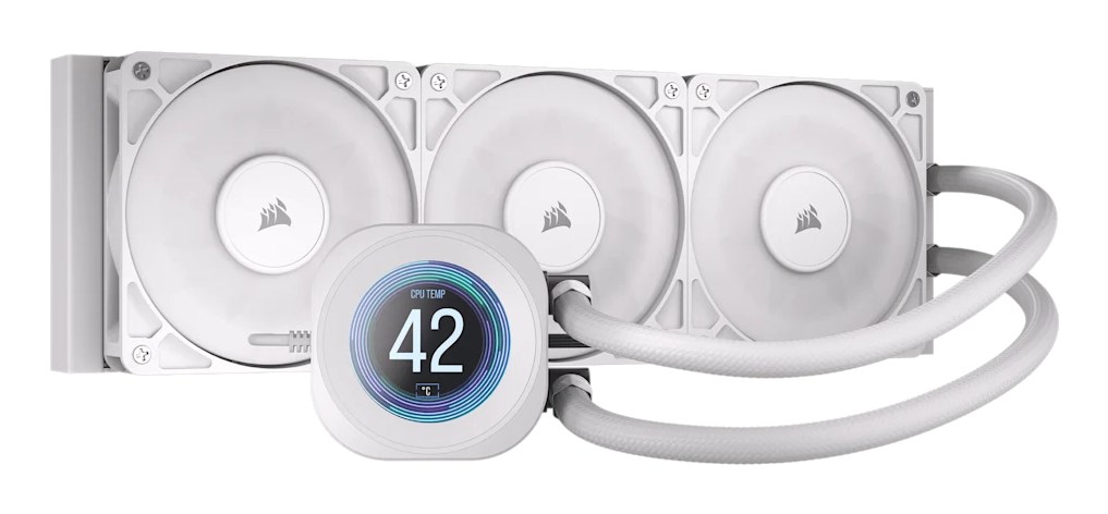 Vodeno hlađenje CORSAIR NAUTILUS 360 LCD White (360mm Radiator)-0